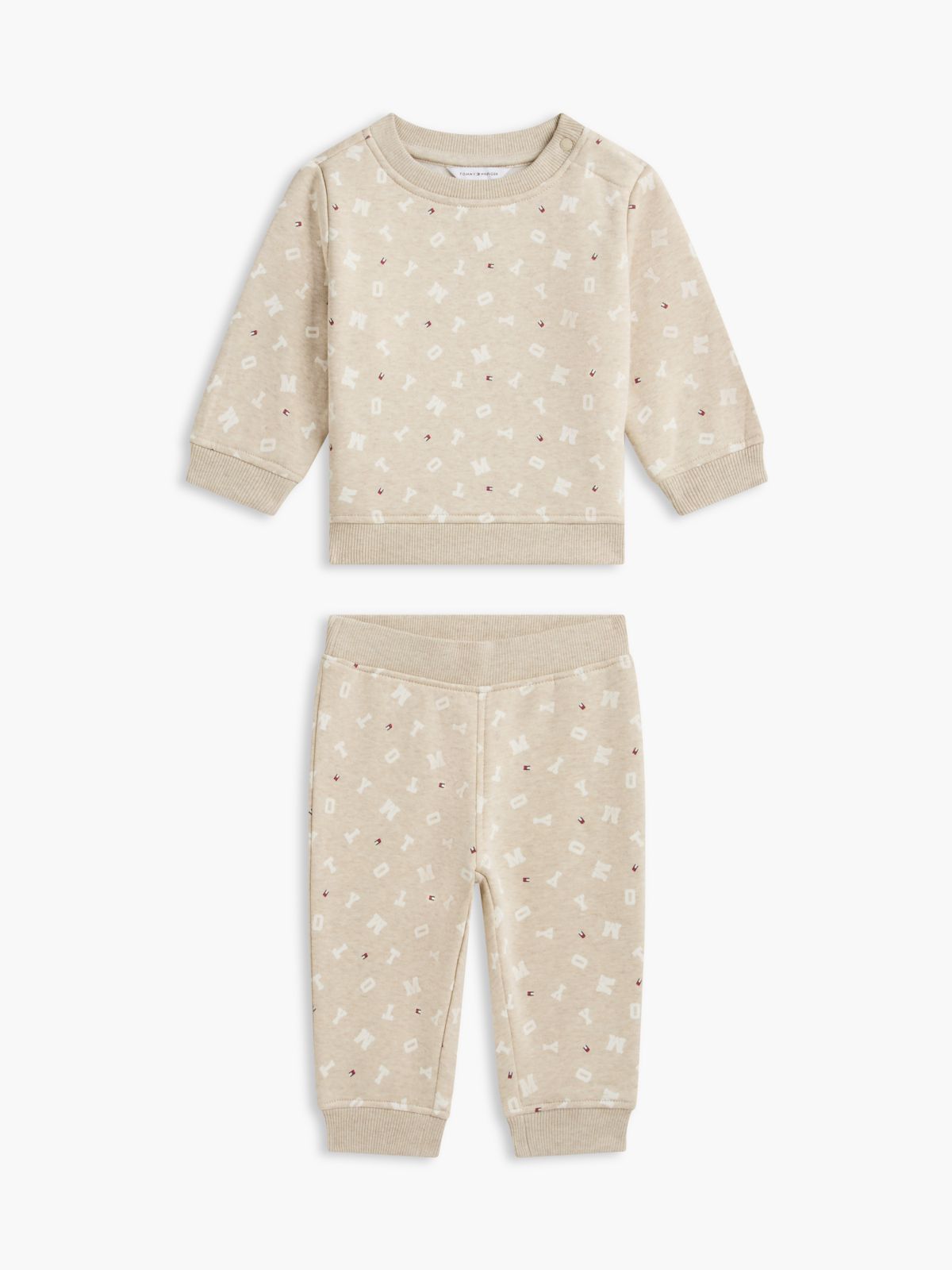 Babies' Tommy Sweatshirt & Pant Set — Dark Beige