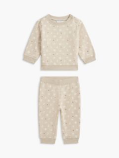 Babies' Tommy Sweatshirt & Pant Set — Dark Beige 1