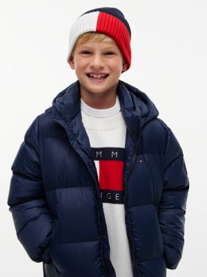 Детская шапка Tommy Hilfiger Colorblock Beanie, цвет: Тёмно-синий / Разноцветный — фото 4