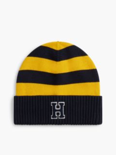 Kids' H Patch Striped Pom Beanie — Countryside Yellow/Multi 1