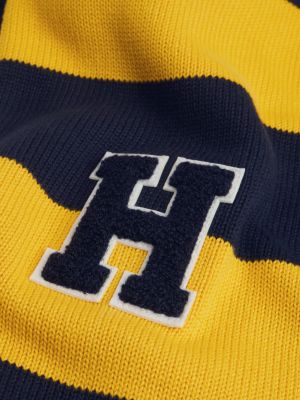 Детский шарф Tommy Hilfiger H Patch Striped, цвет: Жёлтый / Разноцветный — фото 2