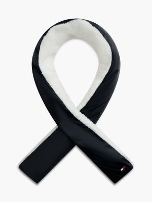 Kids' Pull-Through Puffer Scarf, Navy Blue