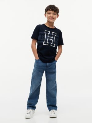 Детские футболки Tommy Hilfiger Kids' Varsity Stripe Logo T-Shirt — фото 2
