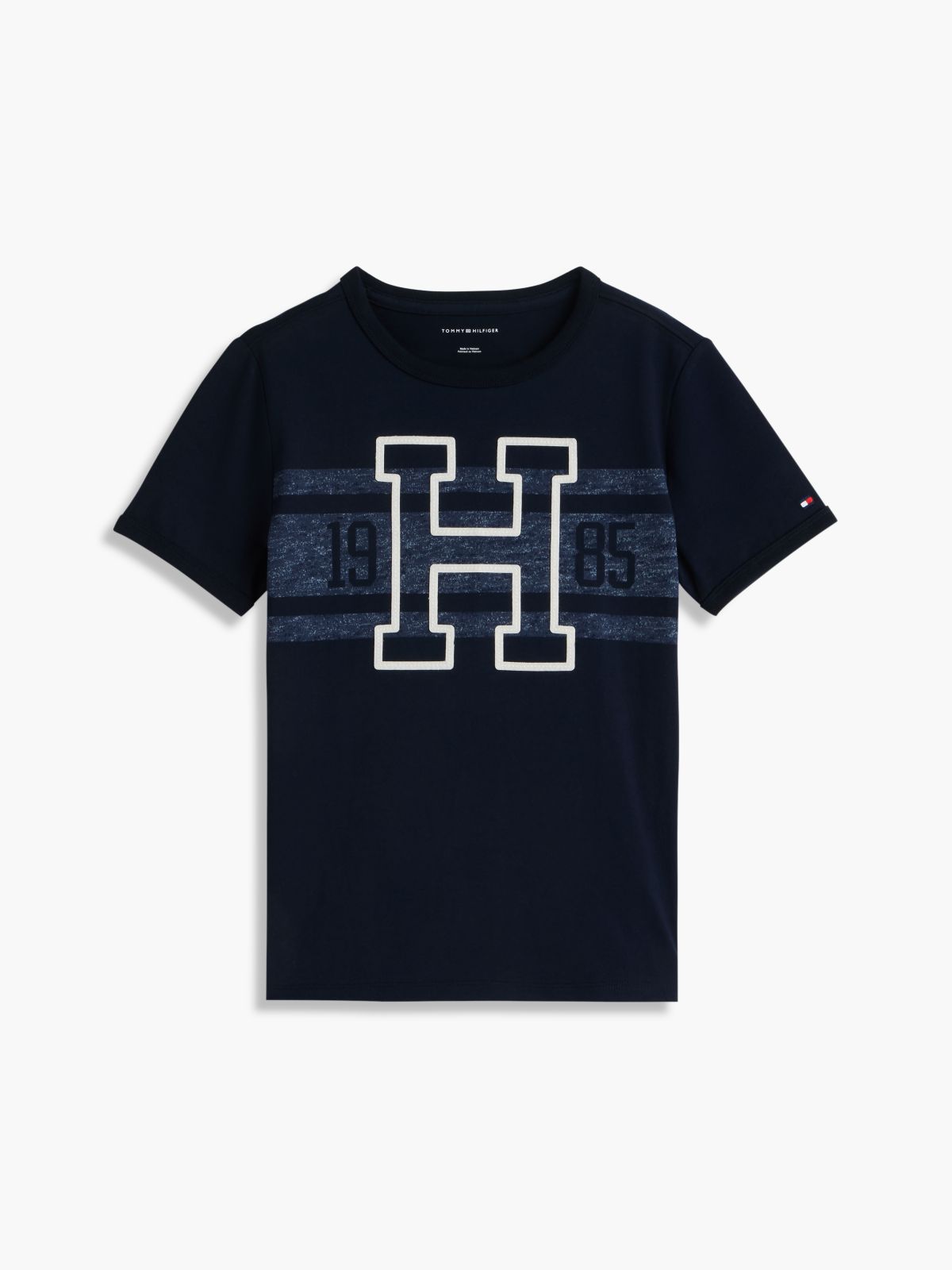 Kids' Varsity Stripe Logo T-Shirt — Navy Blue