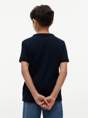 Детские футболки Tommy Hilfiger Kids' Varsity Stripe Logo T-Shirt — фото 4