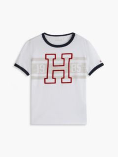 Kids' Varsity Stripe Logo T-Shirt — White 5