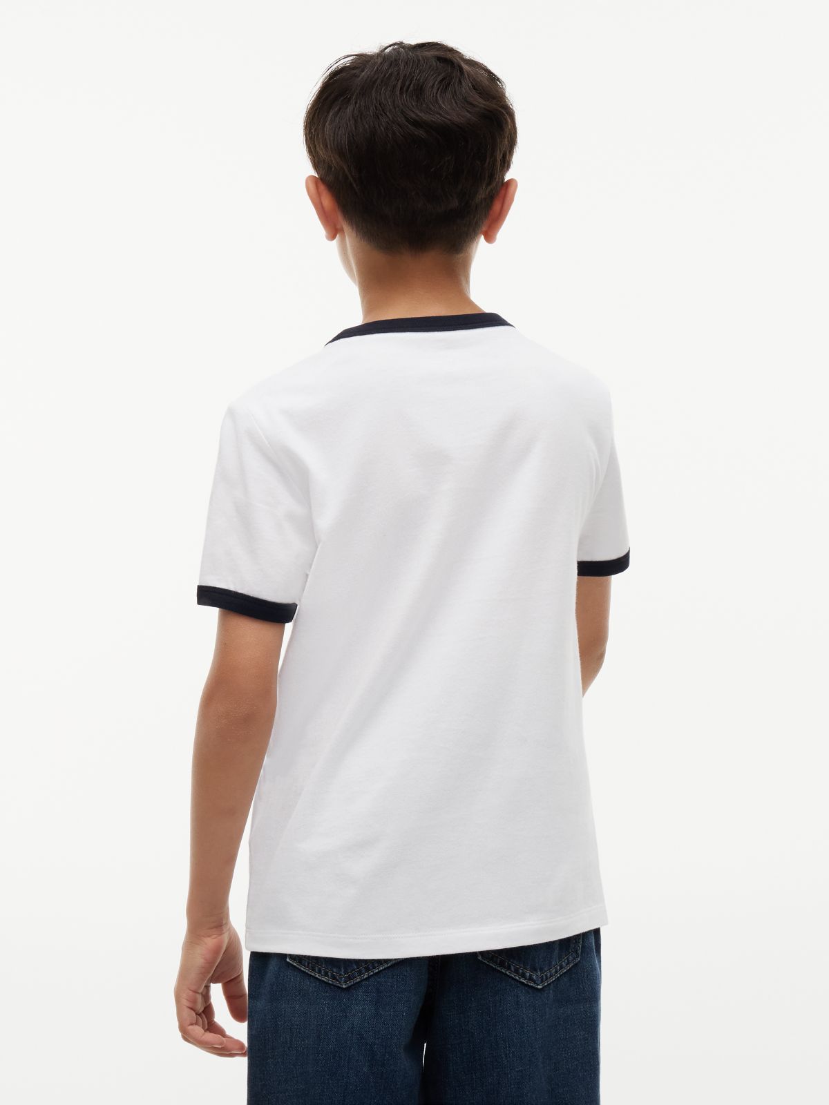Kids' Varsity Stripe Logo T-Shirt — White
