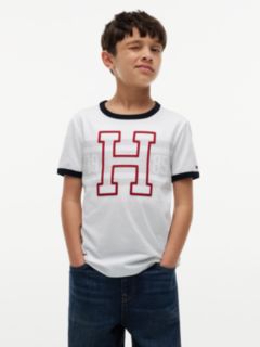 Kids' Varsity Stripe Logo T-Shirt — White 1