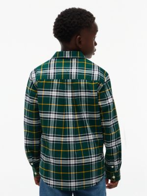 Детские рубашки Tommy Hilfiger Kids' Tartan Stretch Oxford Shirt — фото 4