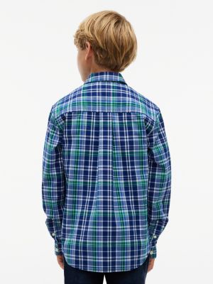 Детские рубашки Tommy Hilfiger Kids' Plaid Poplin Shirt — фото 4