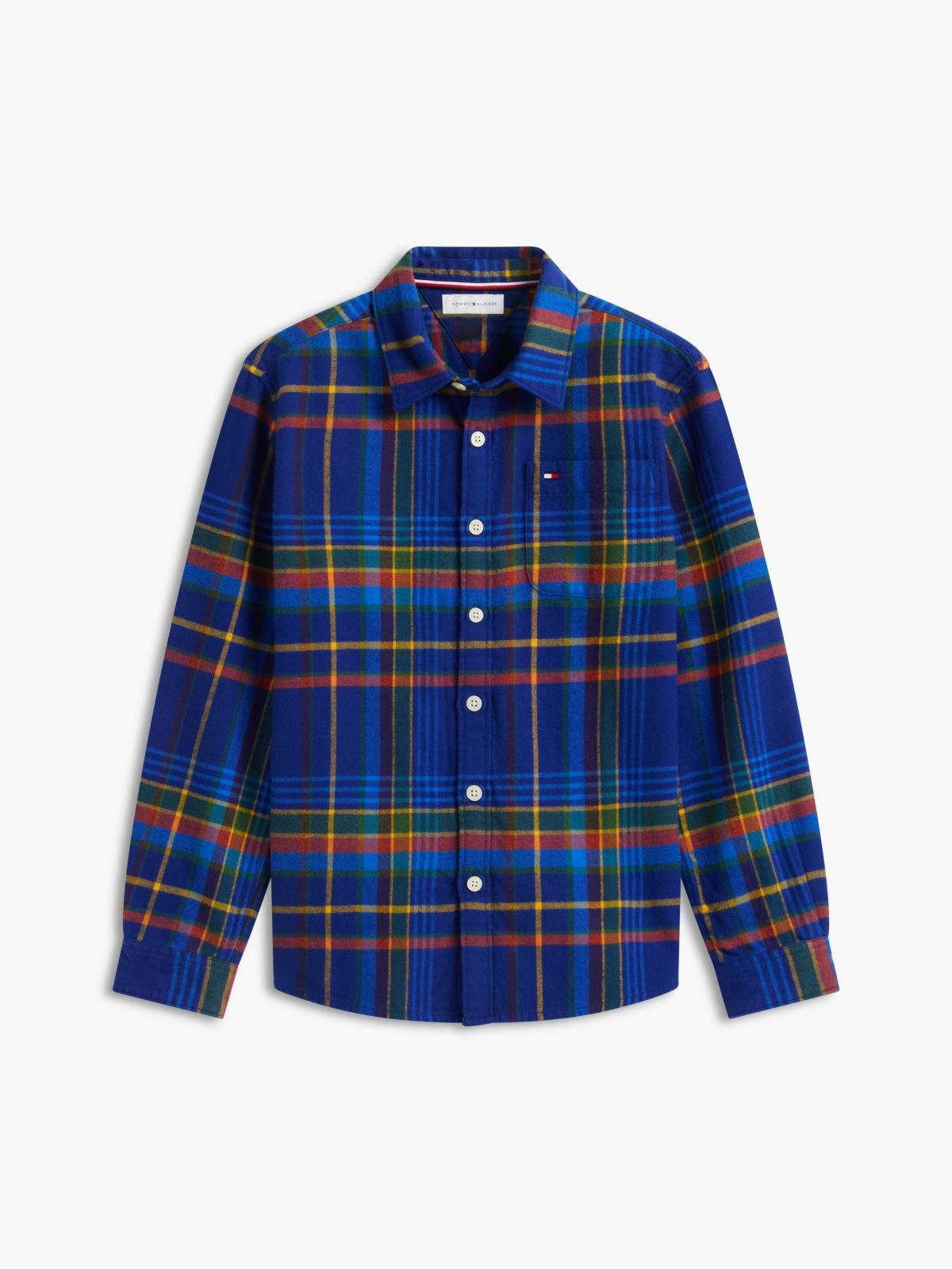 Kids' Plaid Flannel Shirt — Bold Blue