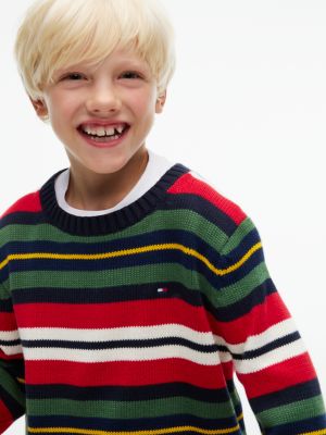 Детский свитер Tommy Hilfiger Multistripe, цвет: Тёмно-синий — фото 3