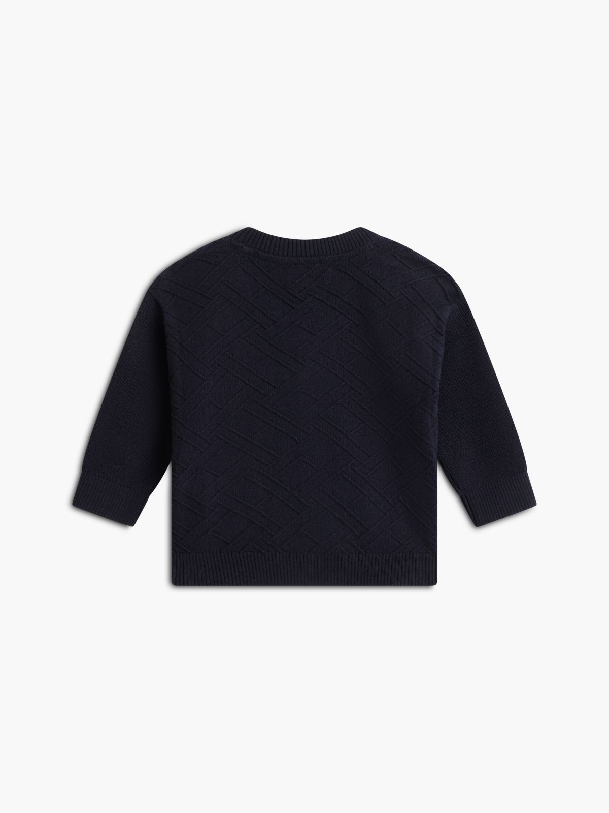 Babies' Intarsia Flag Cardigan — Navy Blue