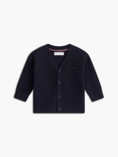 Babies' Intarsia Flag Cardigan — Navy Blue 1