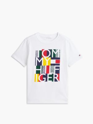 Детская футболка Tommy Hilfiger Block Logo, цвет: Белый — фото 5