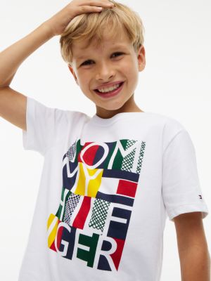 Детская футболка Tommy Hilfiger Block Logo, цвет: Белый — фото 3