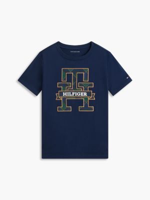 Детская футболка Tommy Hilfiger Monogram Logo, цвет: Тёмно-синий — фото 5