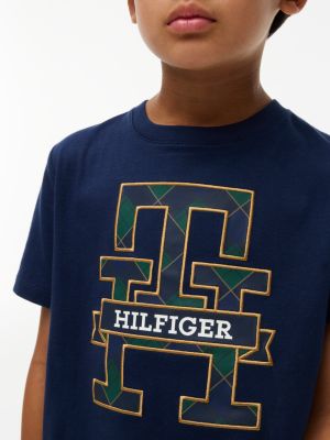 Детская футболка Tommy Hilfiger Monogram Logo, цвет: Тёмно-синий — фото 3