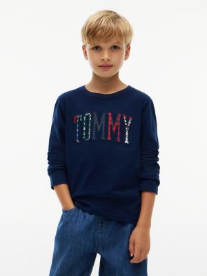 Kids' Holiday Logo T-Shirt, Navy