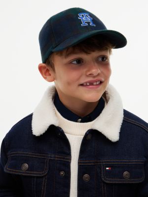 Детская кепка Tommy Hilfiger Tartan Wool-Blend, цвет: Зелёный разноцветный — фото 4