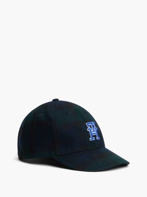 Kids' Tartan Wool-Blend Baseball Cap, Abyss Green Multi