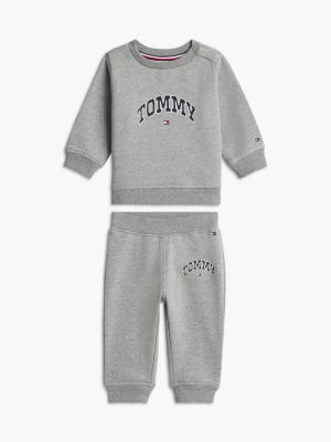 Babies' Varsity Logo Sweatshirt & Pant Set, Grey