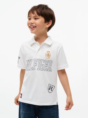 Kids' Hilfiger Logo Polo, White