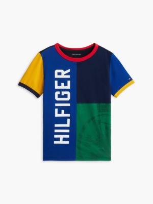 Детская футболка Tommy Hilfiger Hilfiger Colorblock, цвет: Разноцветный синий — фото 5