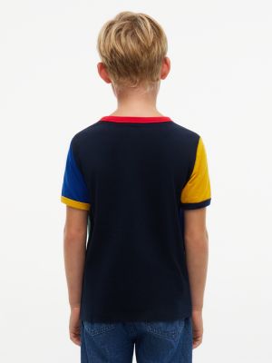 Детская футболка Tommy Hilfiger Hilfiger Colorblock, цвет: Разноцветный синий — фото 4
