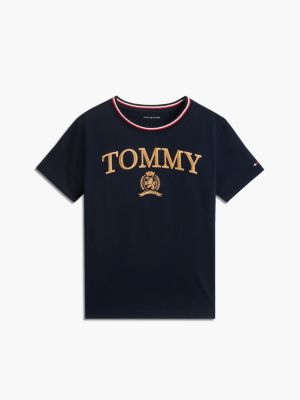 Детская футболка Tommy Hilfiger Tommy Crest Logo, цвет: Тёмно-синий — фото 5