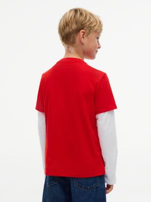 Детская футболка Tommy Hilfiger Layered-Sleeve Tommy Truck, цвет: Красный — фото 4