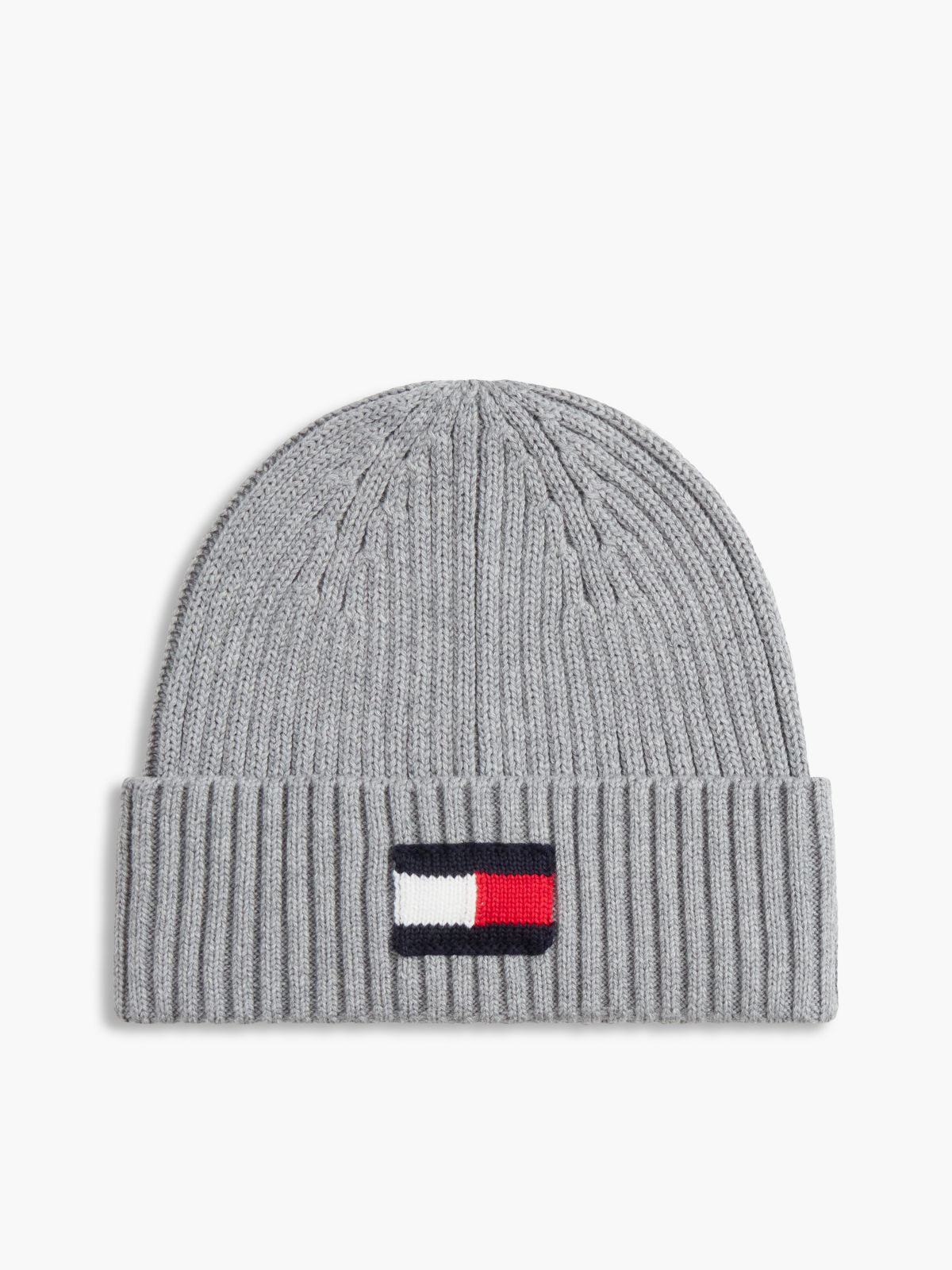 Kids' Flag Logo Heathered Beanie — Grey Heather