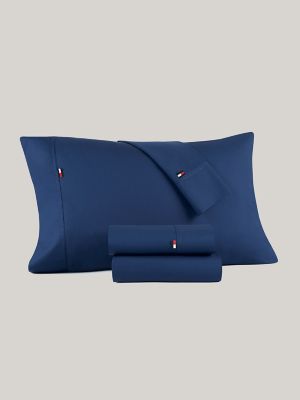 Signature Solid Dark Blue Pillowcase Set Tommy Hilfiger