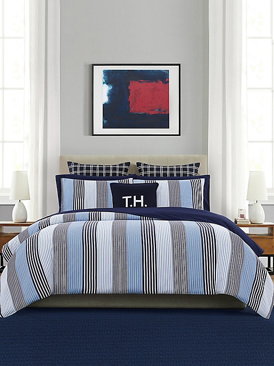 Stripe Comforter Set Tommy Hilfiger, Tommy Hilfiger King Size Bedding