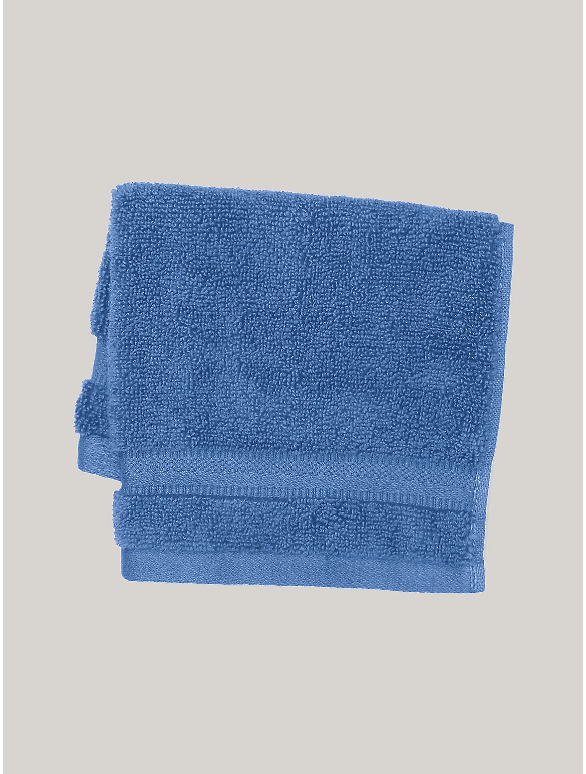 Tommy Hilfiger Signature Solid Washcloth In Vintage Indigo - Blue