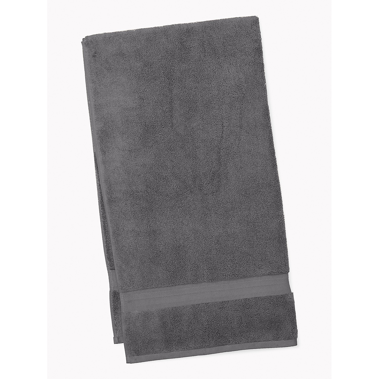 TOMMY HILFIGER Signature Solid Bath Towel in Dark Gray