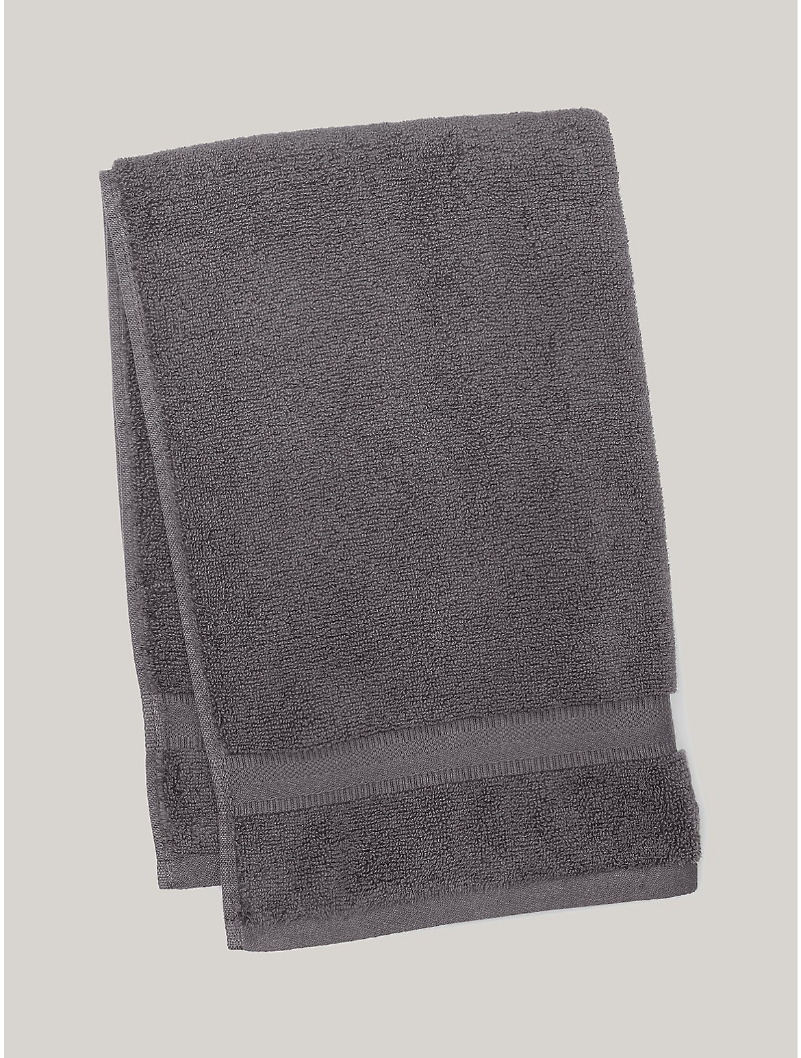Tommy Hilfiger Signature Solid Hand Towel in Dark Gray - Grey