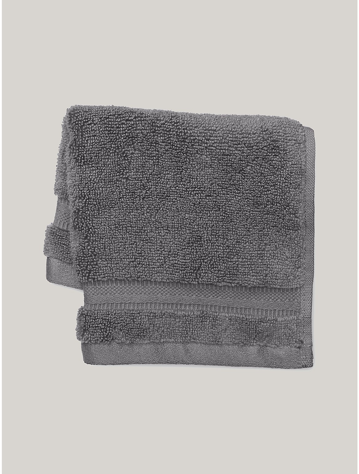 Tommy Hilfiger Signature Solid Washcloth in Dark Gray - Grey