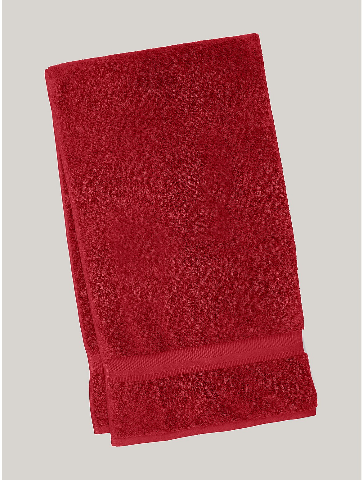 Tommy Hilfiger Signature Solid Bath Towel In Biking Red