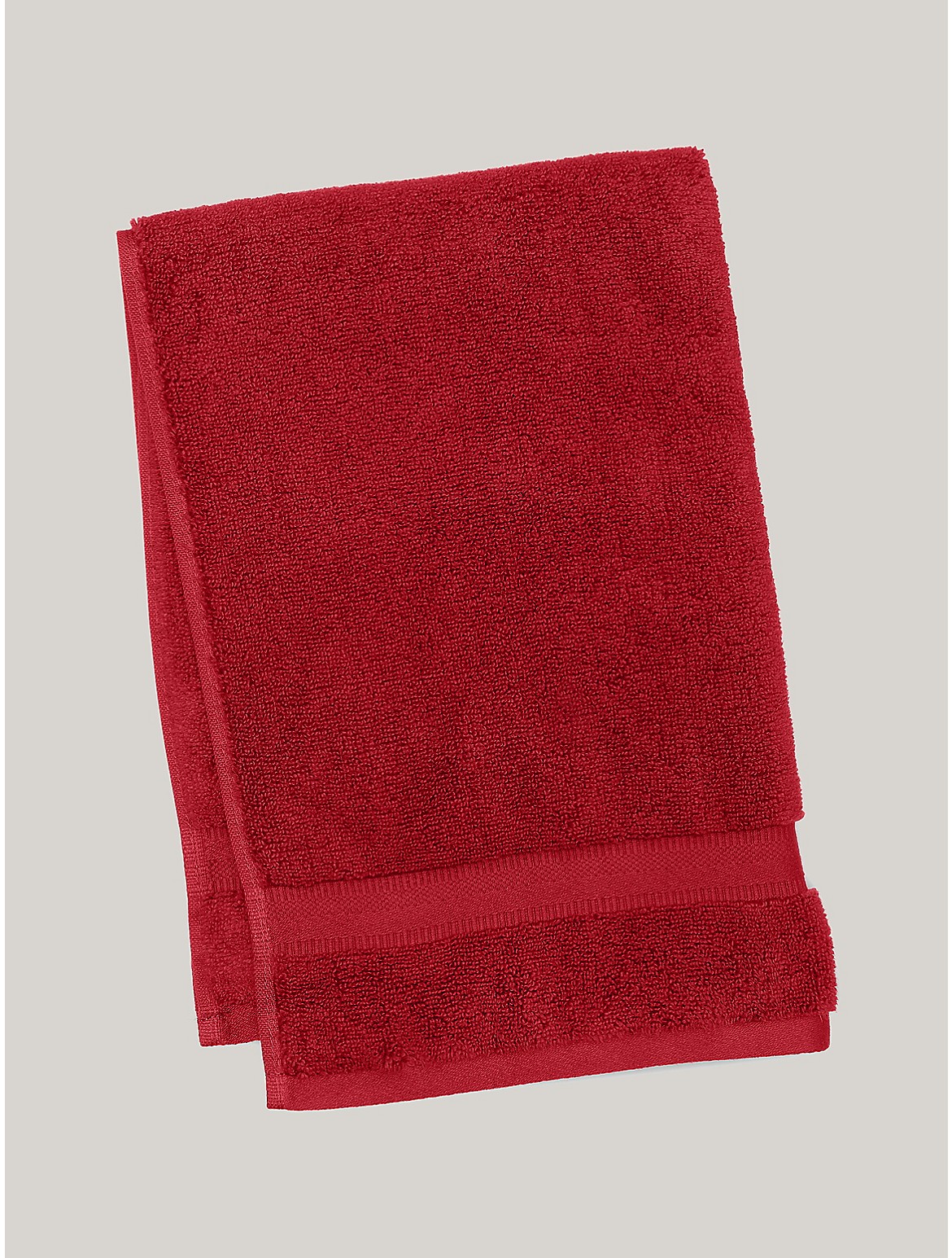 Tommy Hilfiger Signature Solid Hand Towel in Biking Red - Red