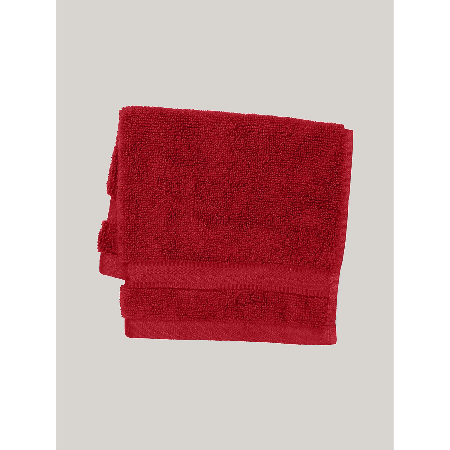 TOMMY HILFIGER Signature Solid Washcloth in Biking Red