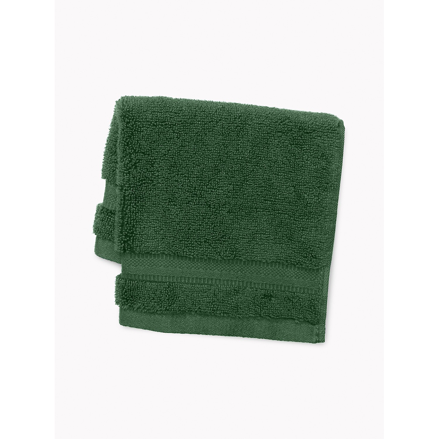 TOMMY HILFIGER Signature Solid Washcloth in Pine Needle