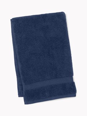 Tommy Hilfiger Navy Milleraies Towel - Hand Towel (£26) ❤ liked