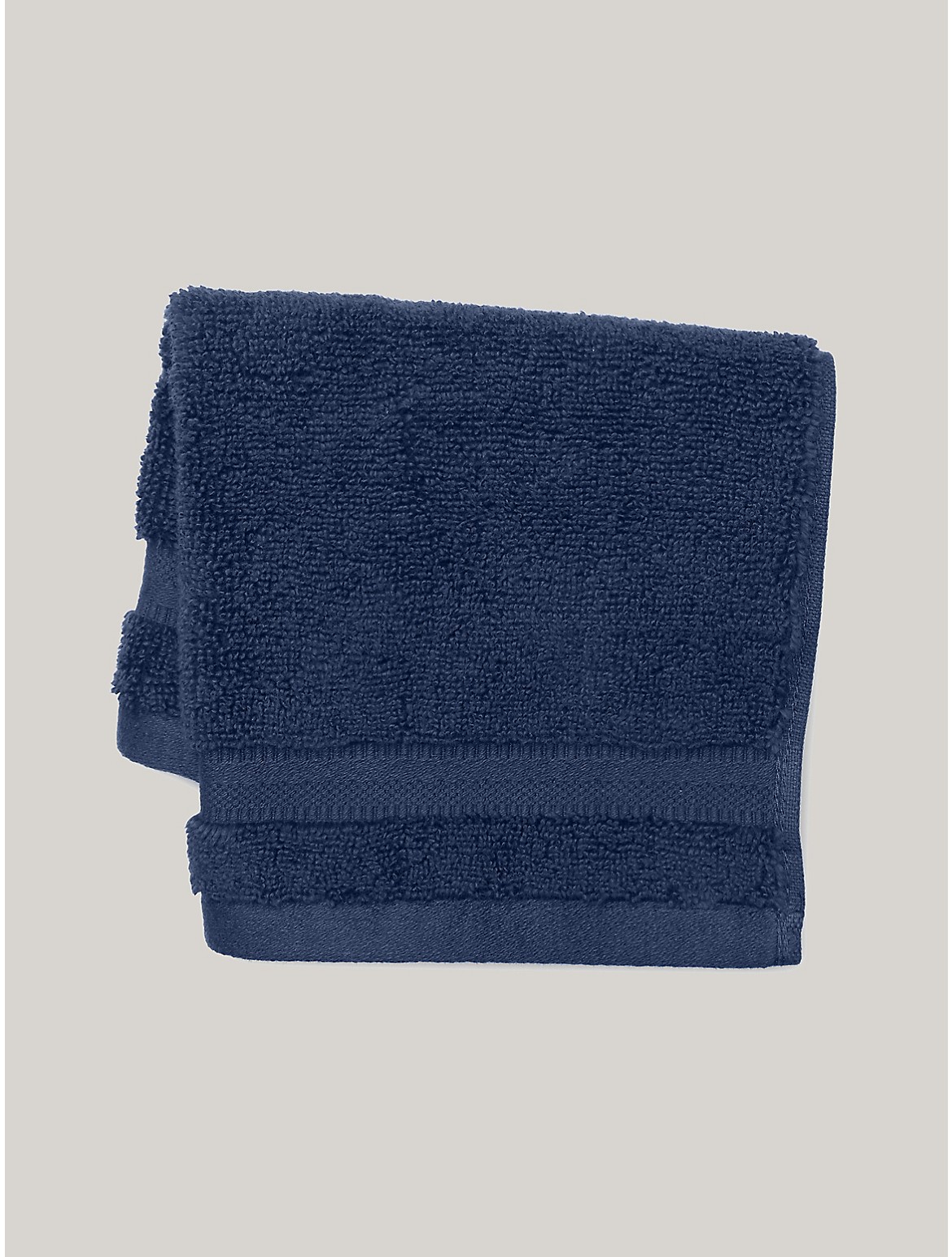 Tommy Hilfiger Signature Solid Washcloth in Medieval Blue - Blue
