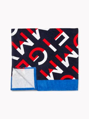 Tommy Hilfiger USA Flags Beach Towel (36 x 68) 100% Cotton 91 x 173 cm New