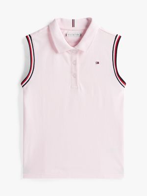 【ACN DRY POLO】BABY PINK サンライズ Kids' Sleeveless Polo | Tommy Hilfiger