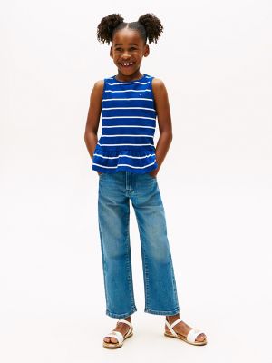 Kids' Light Wash Stretch Girlfriend Jean, Blue