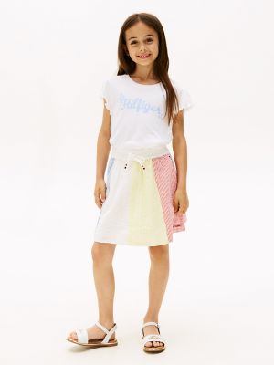 Kids' Seersucker Colorblock Skirt, Multi Stripe