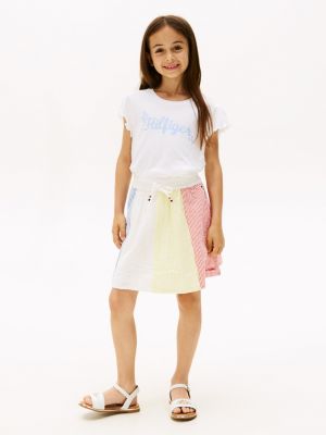 Kids' Seersucker Colorblock Skirt, Multi Stripe