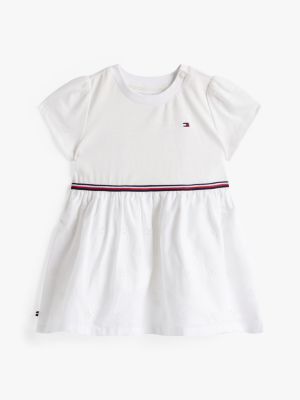 Babies' Embroidered Eyelet Dress, Optic White